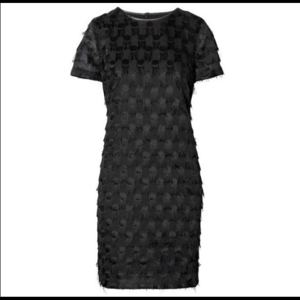 Banana republic feathered shift dress
